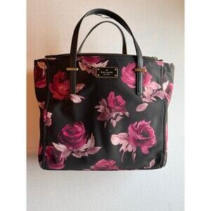 Kate Spade Wilson Road Rose Symphony Alyse Satchel Black Floral